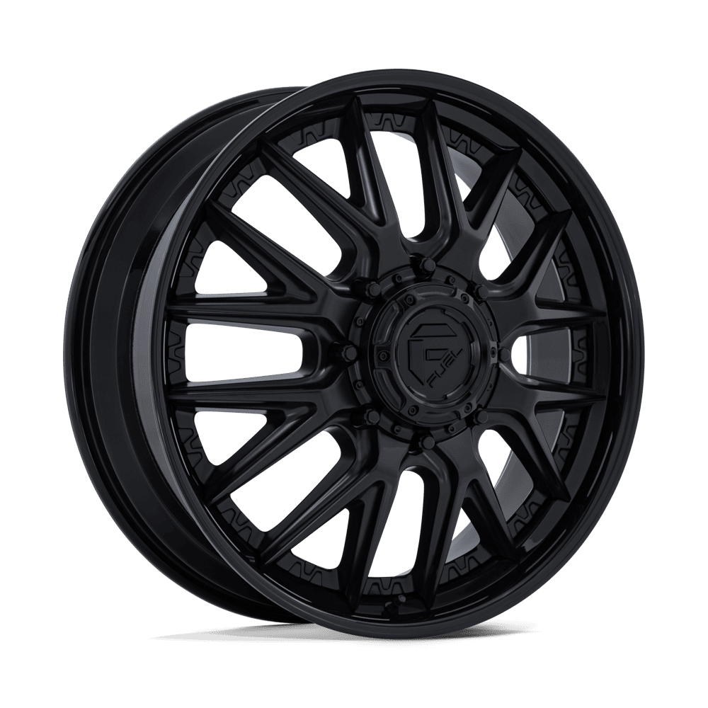 Fuel CATALYST DUALLY Matte Black W/ Gloss Black Lip wheel view 4