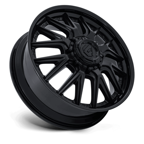 Fuel CATALYST DUALLY Matte Black W/ Gloss Black Lip wheel view 2