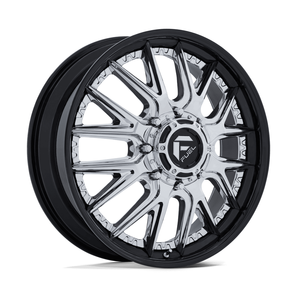Fuel CATALYST DUALLY Chrome W/ Gloss Black Lip wheel view 4