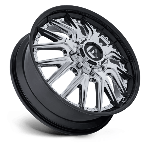 Fuel CATALYST DUALLY Chrome W/ Gloss Black Lip wheel view 2