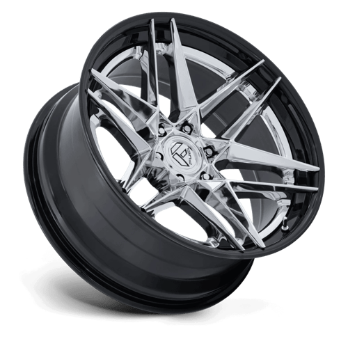 Fuel FLIGHT Chrome W/ Gloss Black Lip wheel view 2