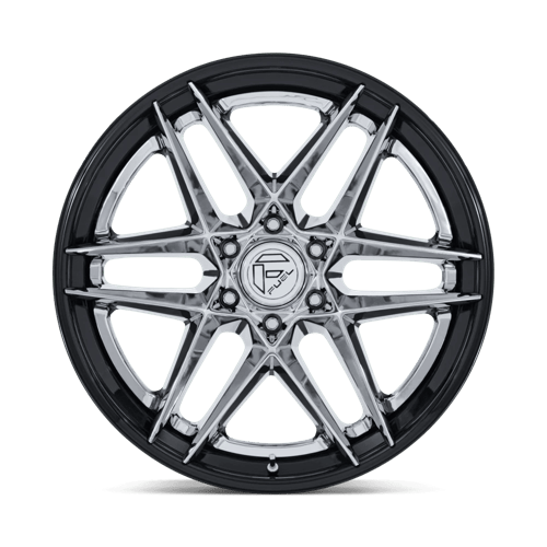 Fuel FLIGHT Chrome W/ Gloss Black Lip wheel view 3