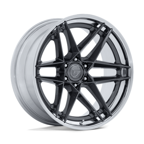 Fuel FLIGHT Gloss Gunmetal W/ Chrome Lip wheel