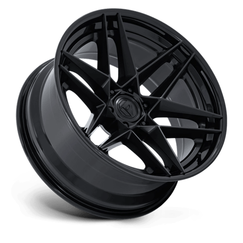 Fuel FLIGHT Matte Black W/ Gloss Black Lip wheel view 2