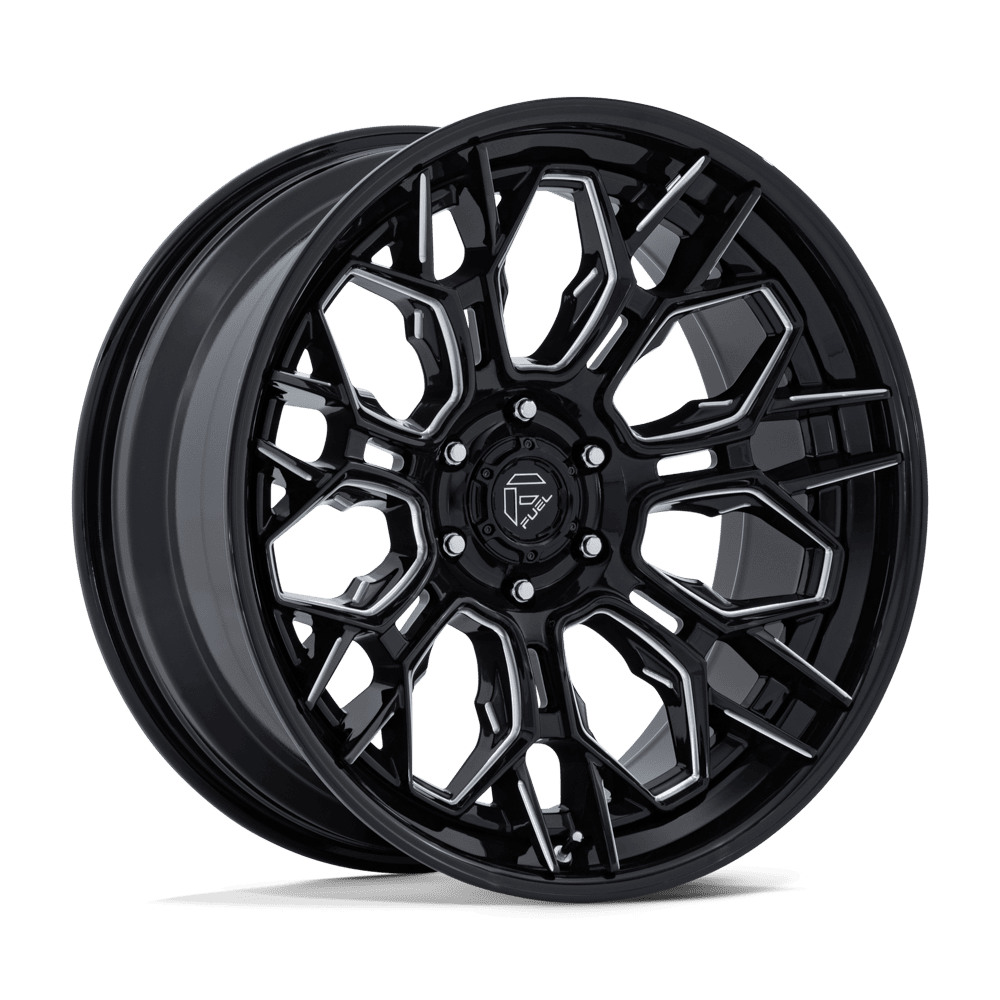 Fuel HIVE Gloss Black Milled wheel view 4