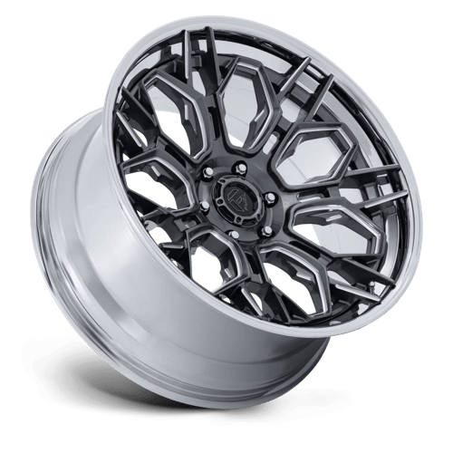 Fuel HIVE Gloss Gunmetal W/ Chrome Lip wheel view 2