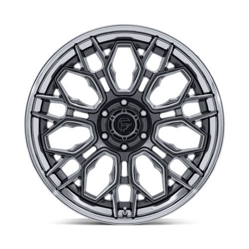 Fuel HIVE Gloss Gunmetal W/ Chrome Lip wheel view 3
