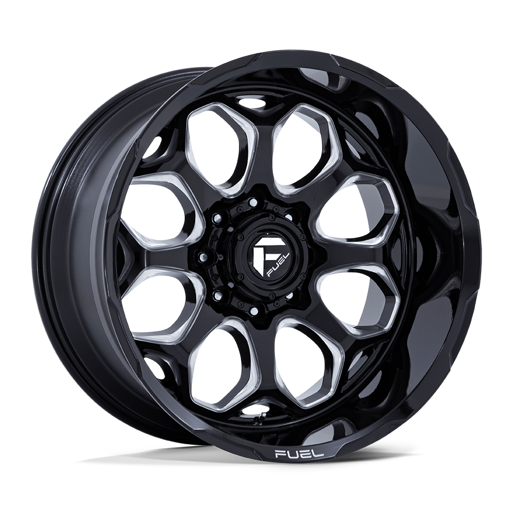Fuel SCEPTER Gloss Black Milled wheel view 4