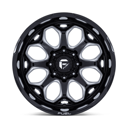 Fuel SCEPTER Gloss Black Milled wheel view 3