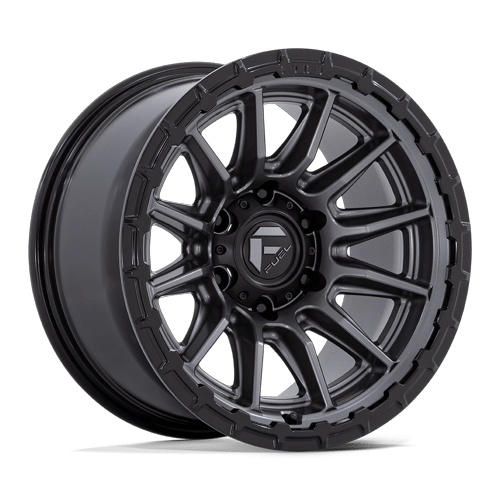 Fuel PISTON Matte Gunmetal Gloss Black Lip wheel