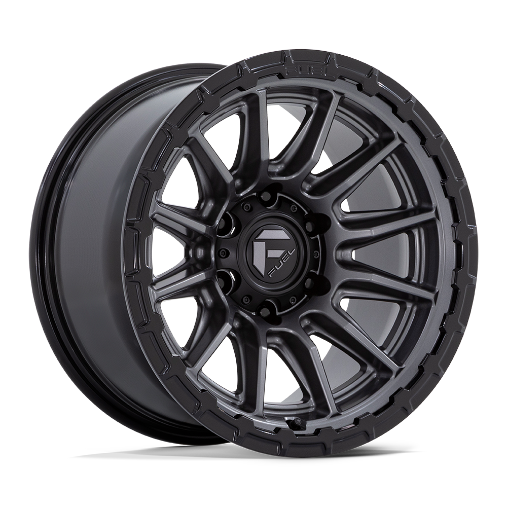 Fuel PISTON Matte Gunmetal Gloss Black Lip wheel view 4