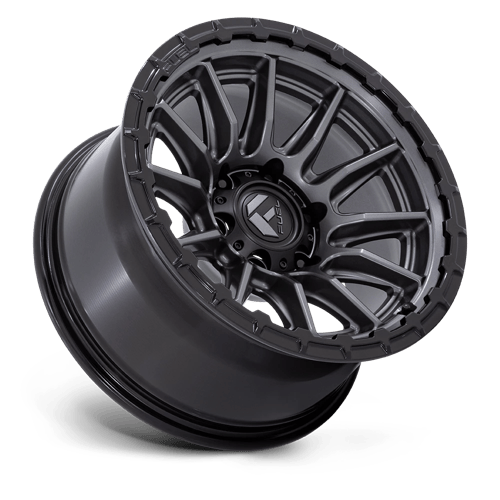 Fuel PISTON Matte Gunmetal Gloss Black Lip wheel view 2
