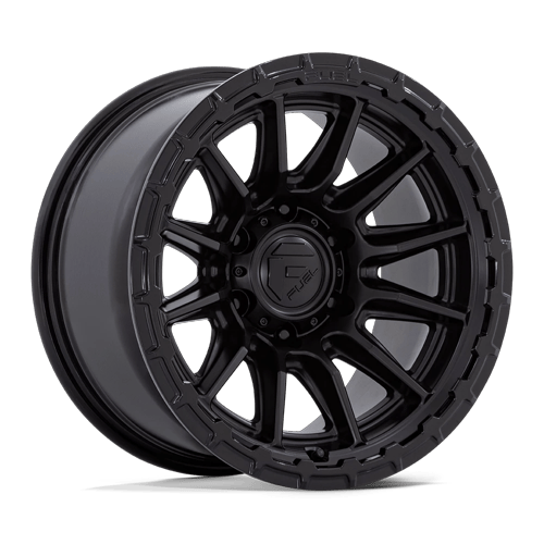 Fuel PISTON Blackout W/ Gloss Black Lip wheel