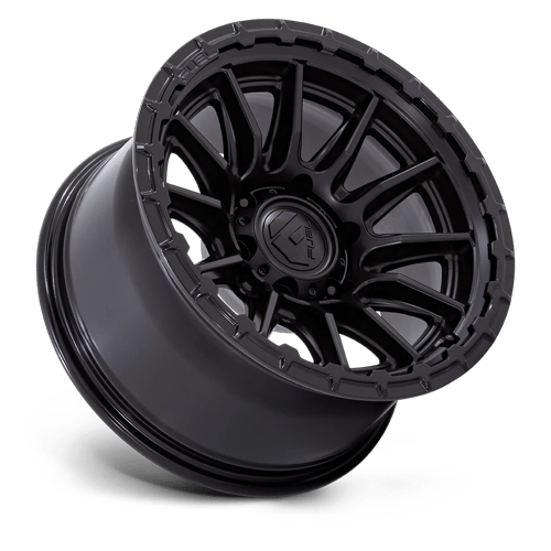 Fuel PISTON Blackout W/ Gloss Black Lip wheel view 2