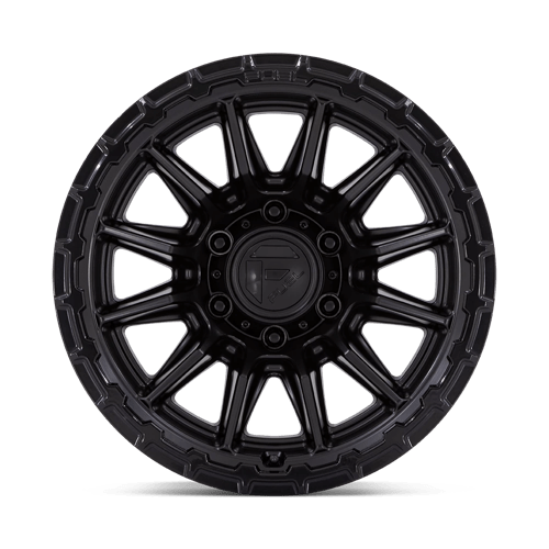Fuel PISTON Blackout W/ Gloss Black Lip wheel view 3