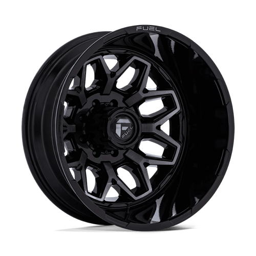 Fuel FLUX DUALLY Gloss Black Brush Fc Gray Dddt wheel