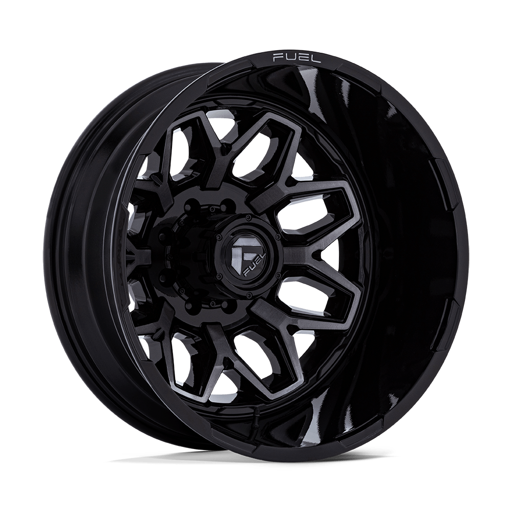 Fuel FLUX DUALLY Gloss Black Brush Fc Gray Dddt wheel view 4