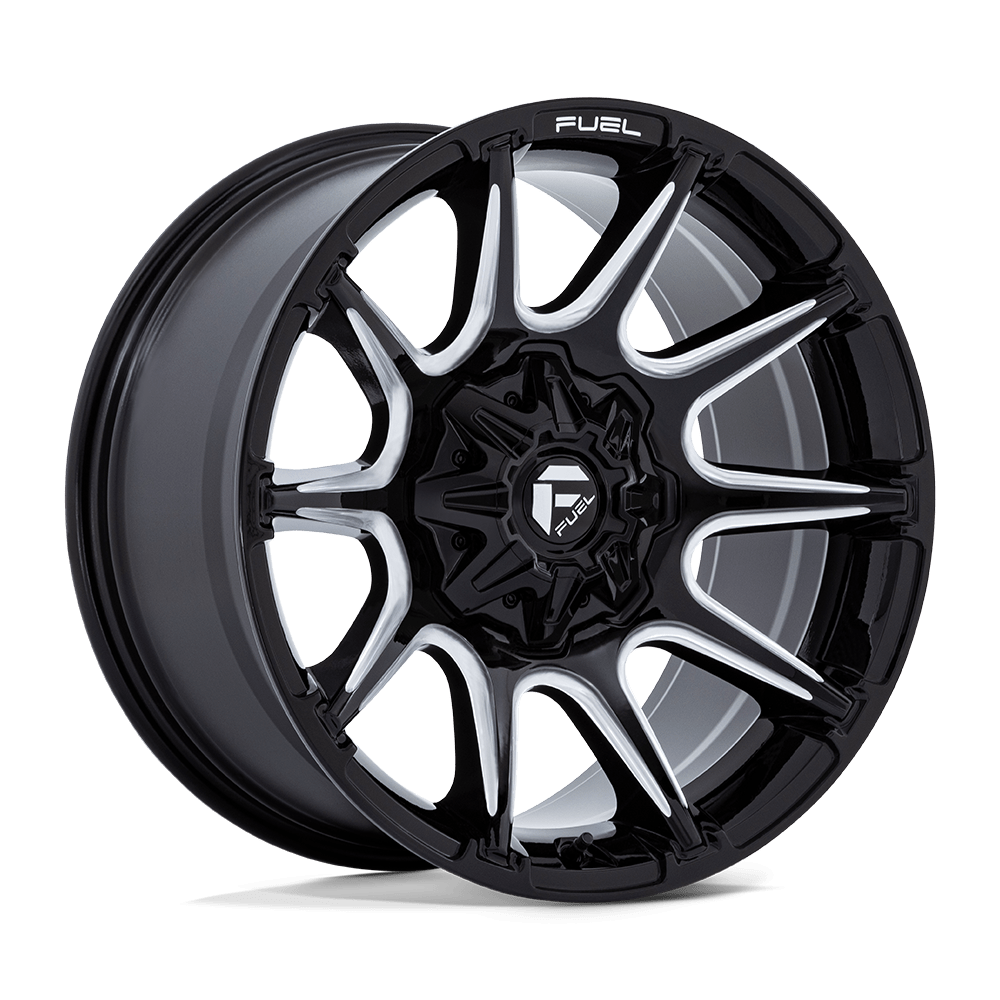 Fuel SUPER C Gloss Black Milled wheel view 4