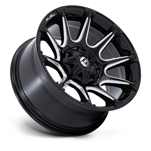 Fuel SUPER C Gloss Black Milled wheel view 2