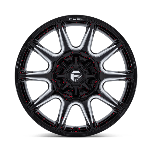 Fuel SUPER C Gloss Black Milled wheel view 3