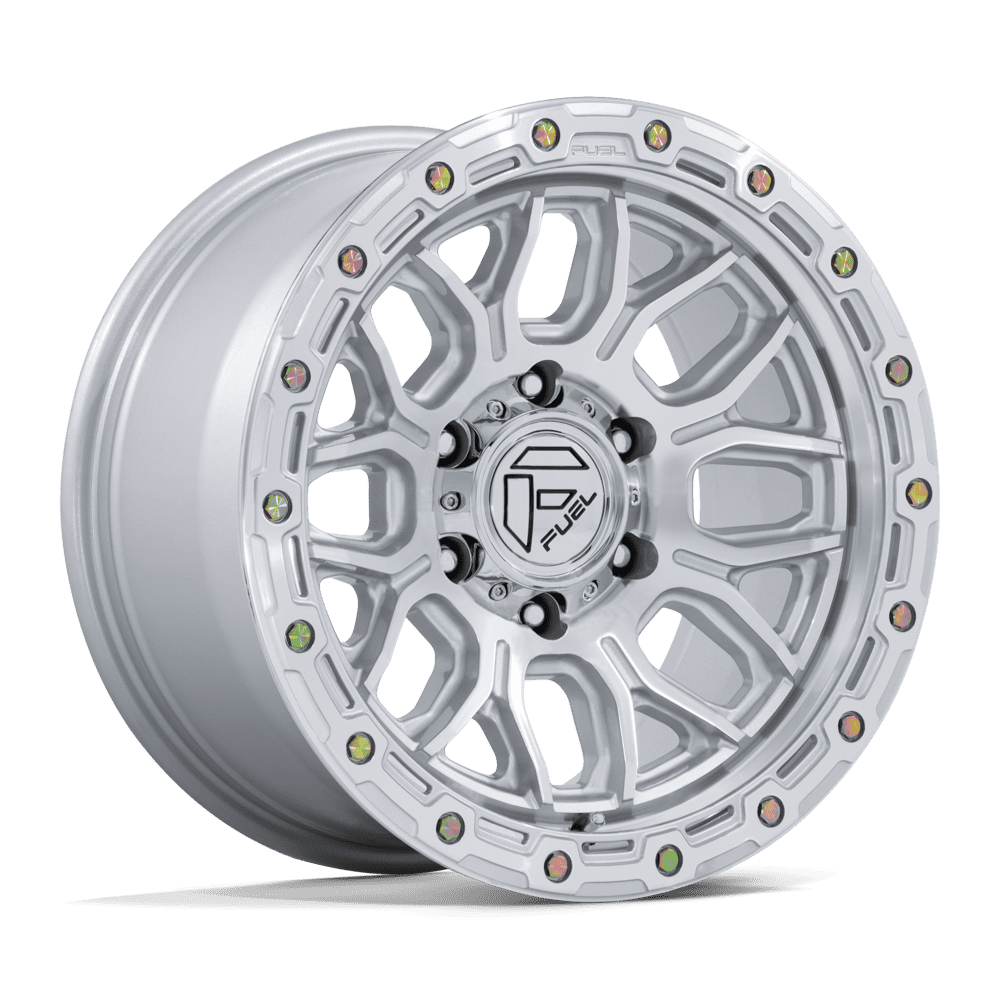 Fuel SURGE Gloss Silver W/ Machined Face wheel view 4