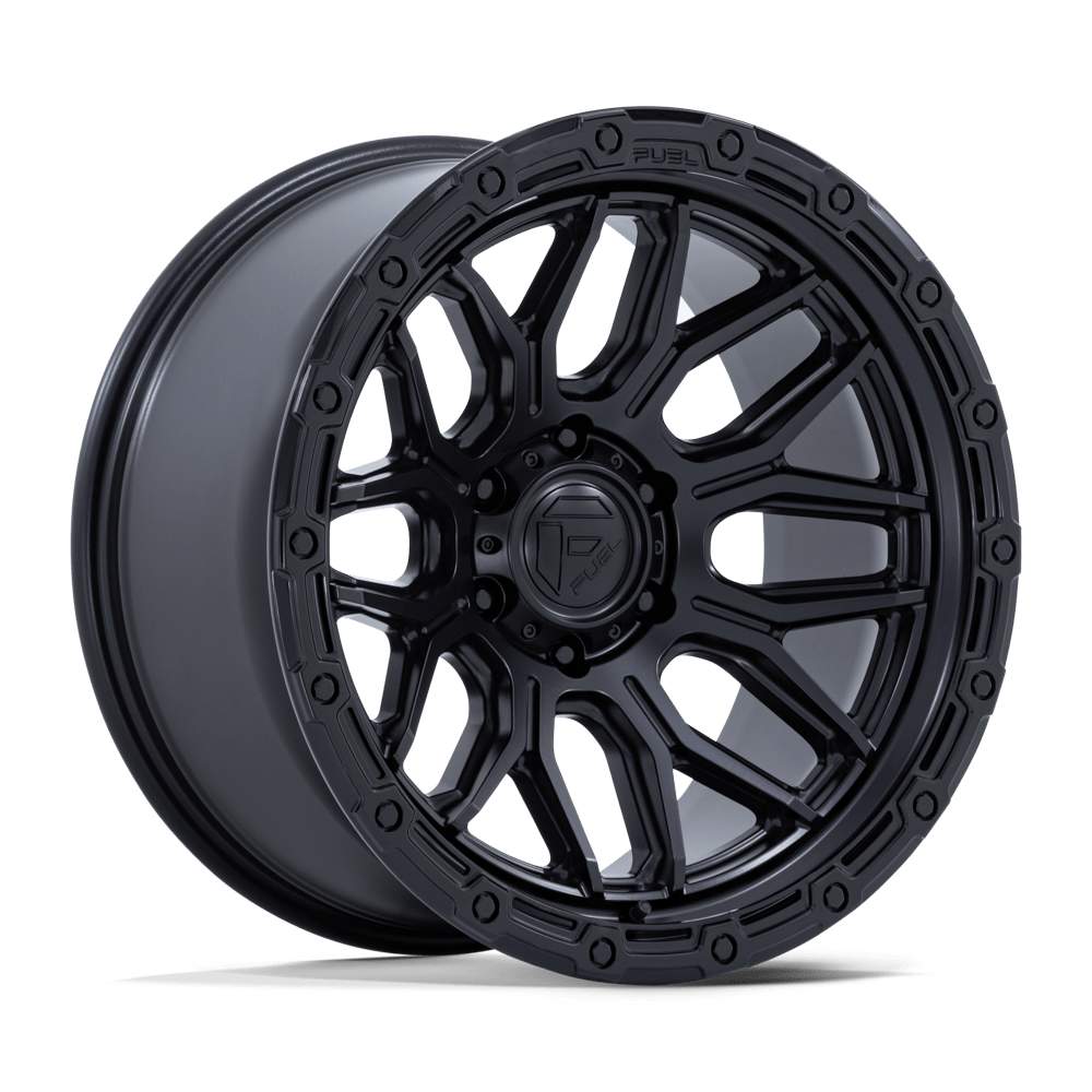 Fuel SURGE Matte Black W/ Gloss Black Lip wheel view 4