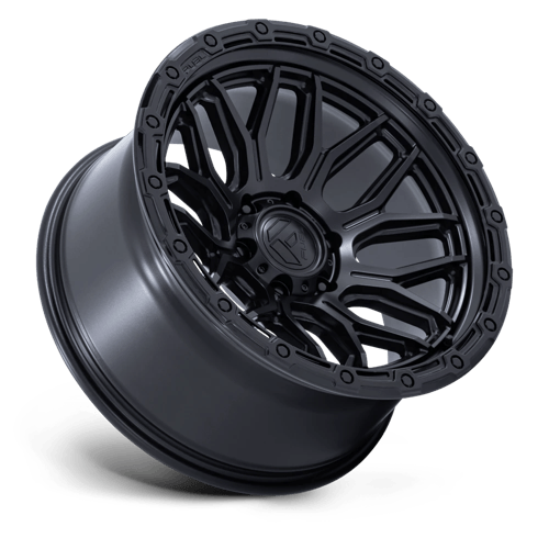 Fuel SURGE Matte Black W/ Gloss Black Lip wheel view 2