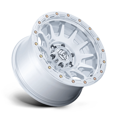 Fuel FORTRESS Gloss Silver W/ Machined Face wheel view 2