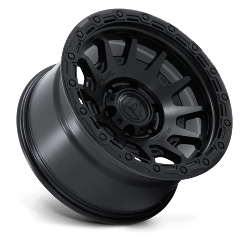Fuel FORTRESS Matte Black W/ Gloss Black Lip wheel view 2