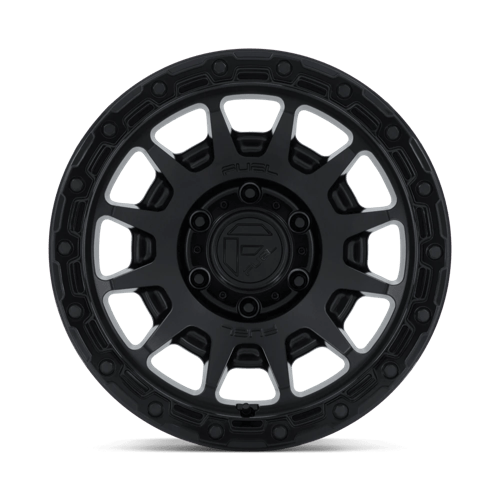 Fuel FORTRESS Matte Black W/ Gloss Black Lip wheel view 3