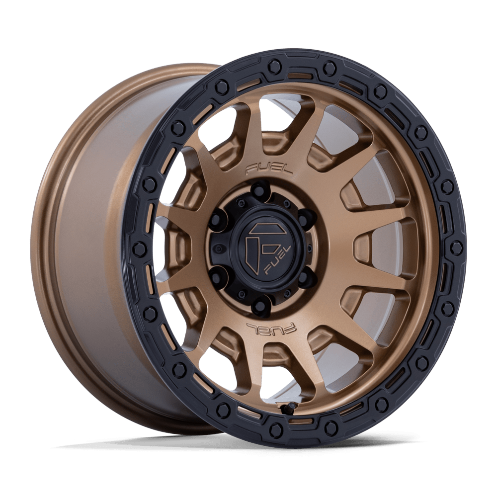 Fuel FORTRESS Matte Bronze W Gloss Black Lip wheel view 4