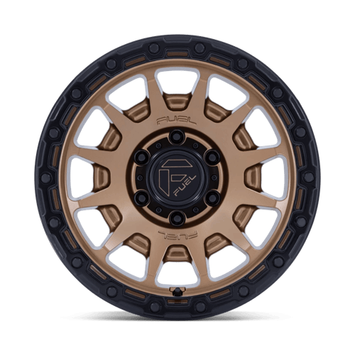 Fuel FORTRESS Matte Bronze W Gloss Black Lip wheel view 3