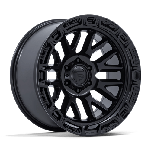 Fuel RAIL Matte Black W/ Gloss Black Lip wheel