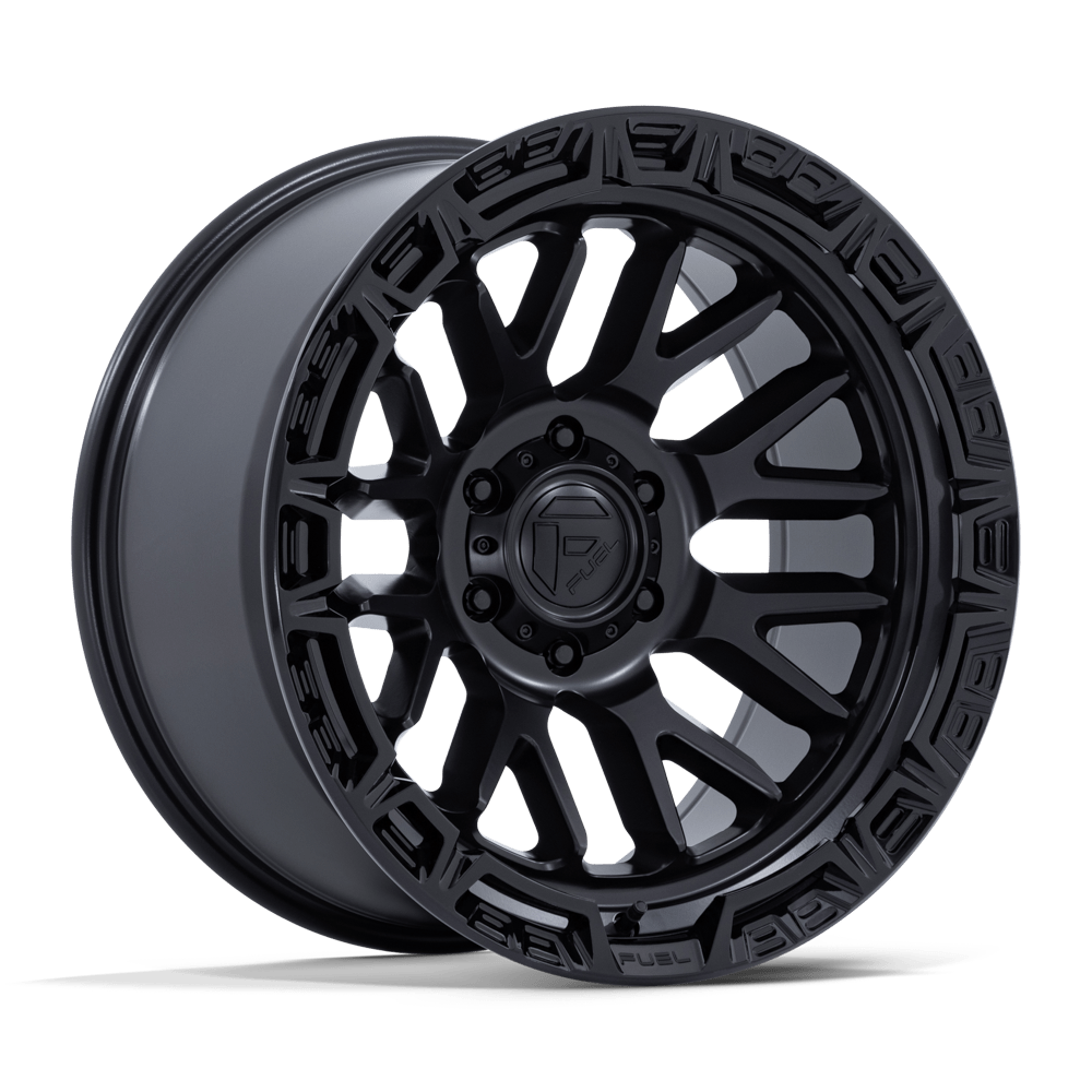 Fuel RAIL Matte Black W/ Gloss Black Lip wheel view 4