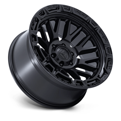 Fuel RAIL Matte Black W/ Gloss Black Lip wheel view 2