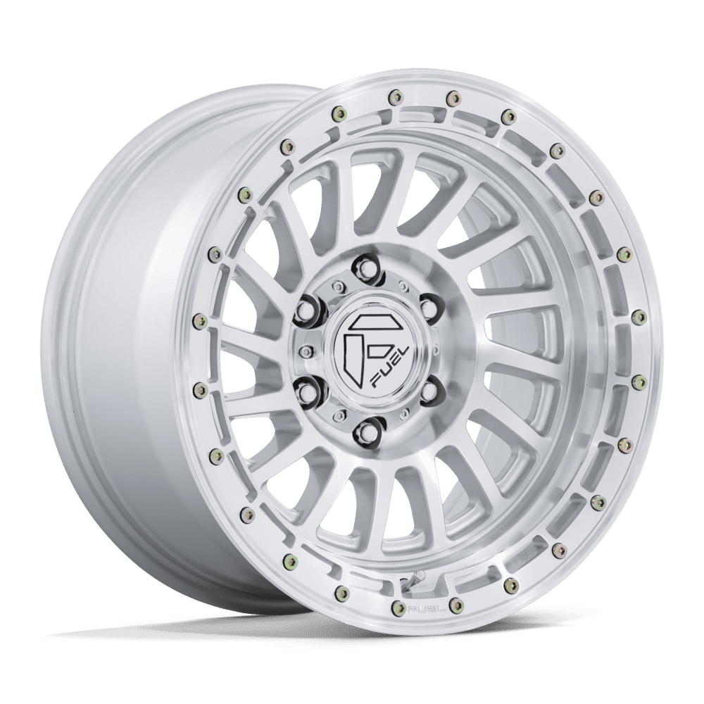 Fuel HAVOC Gloss Silver W/ Machined Face wheel view 4