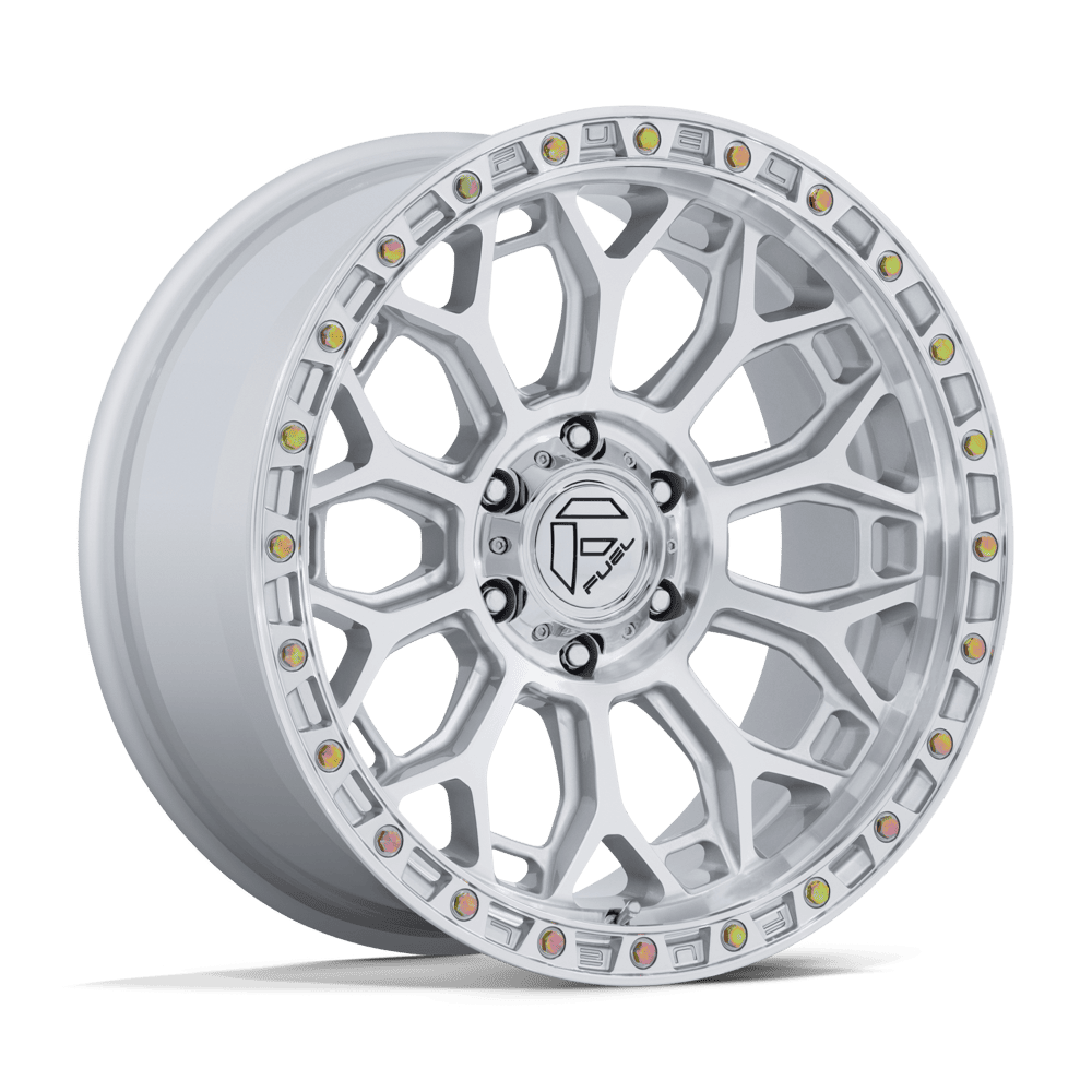 Fuel TALON Gloss Silver W/ Machined Face wheel view 4