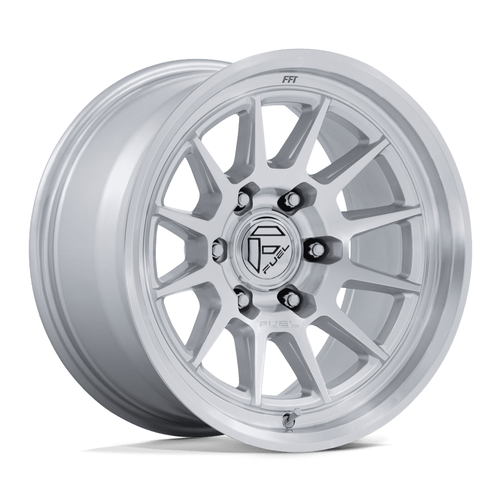 Fuel SPUR Gloss Silver W/ Machined Face wheel view 4