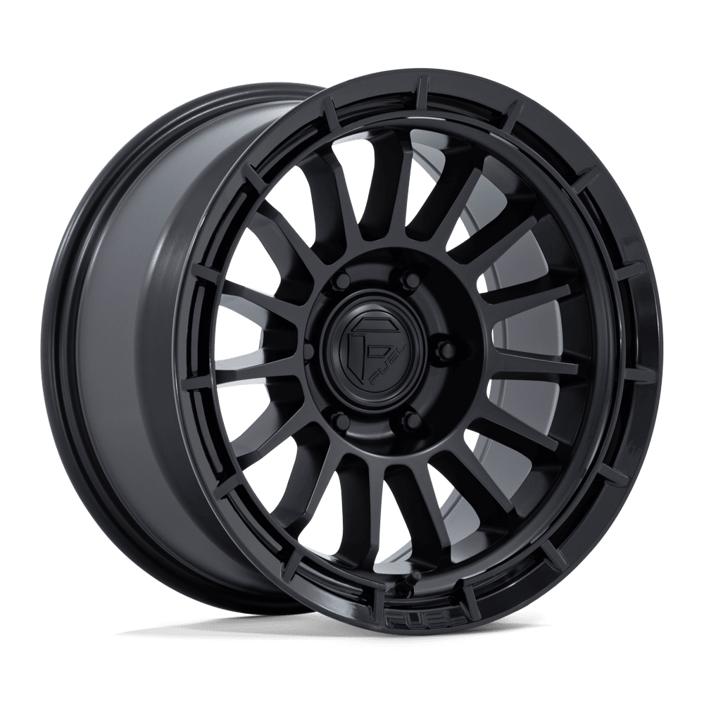 Fuel ASCEND Matte Black W/ Gloss Black Lip wheel view 4