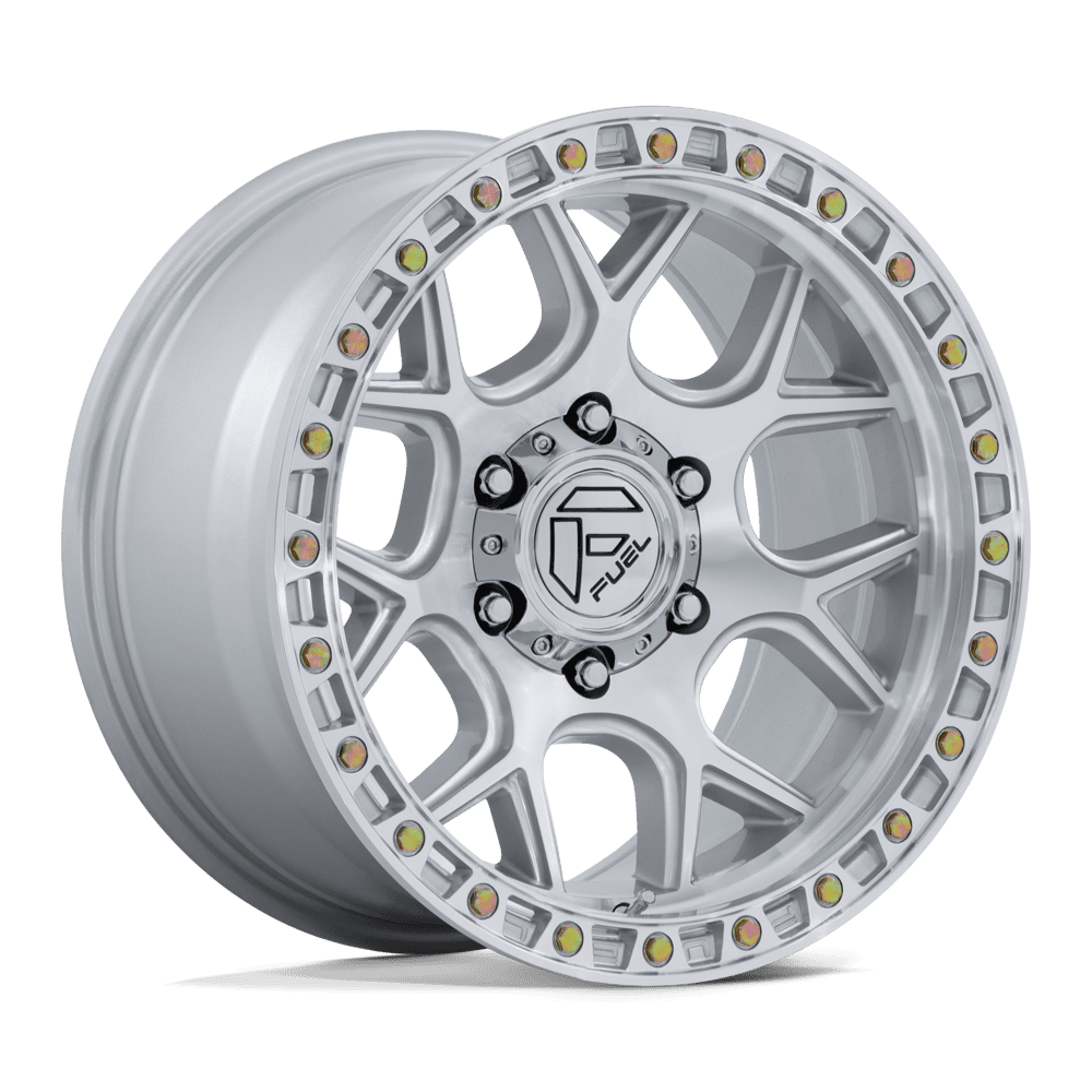 Fuel PUMA Gloss Silver W/ Machined Face wheel view 4
