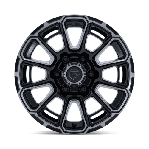 Fuel FOXHOUND Gloss Black Dark Tinted Clear wheel view 3
