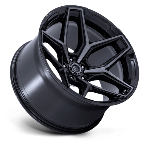 Fuel FLUX Gloss Black Brush Fc Gray Dddt wheel view 2