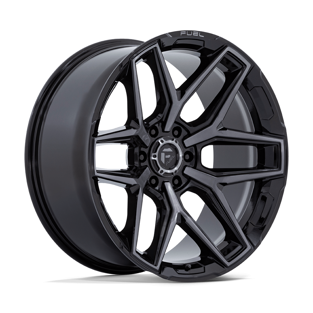 Fuel FLUX Gloss Black Brush Fc Gray Dddt Wheels