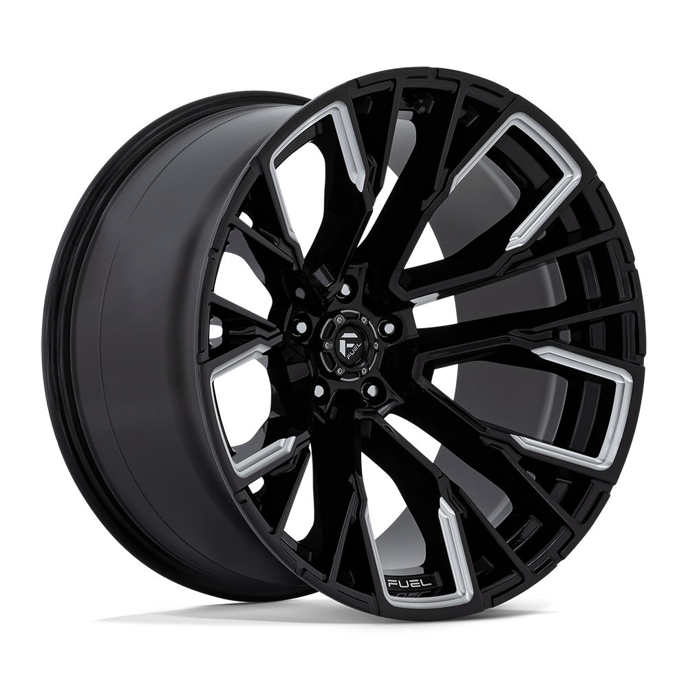 Fuel REBAR Gloss Black Milled Wheels