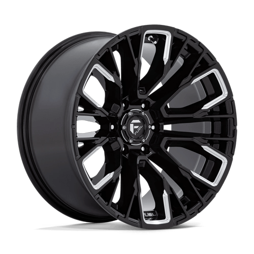 Fuel REBAR Gloss Black Milled wheel