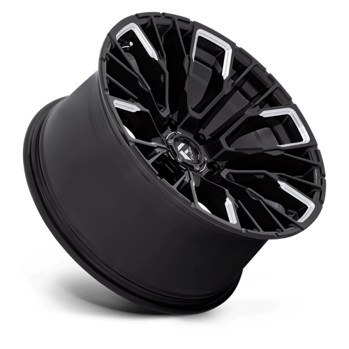 Fuel REBAR Gloss Black Milled wheel view 2