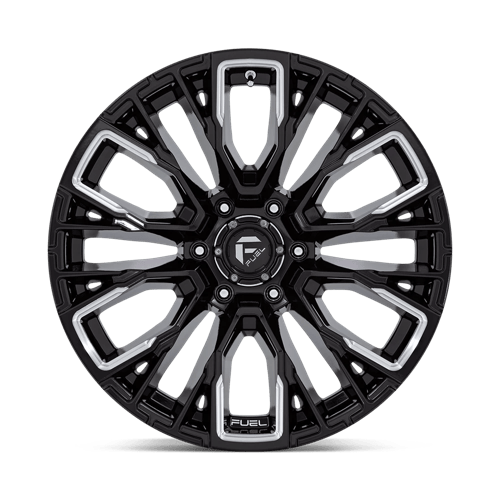 Fuel REBAR Gloss Black Milled wheel view 3