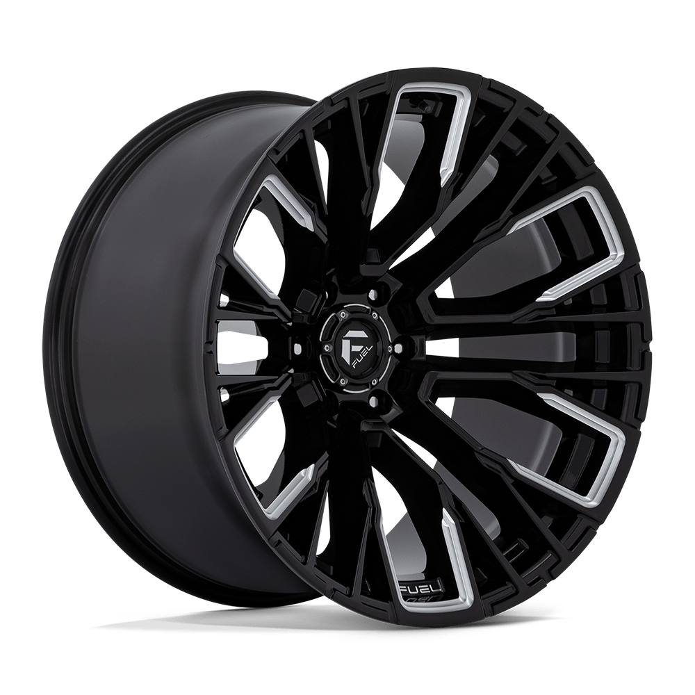 Fuel REBAR Gloss Black Milled Wheels