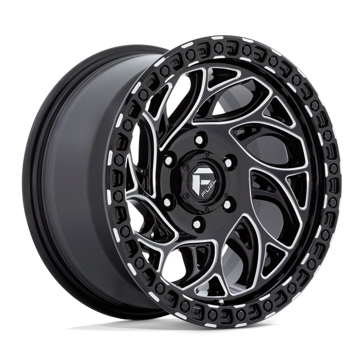 Fuel RUNNER OR Gloss Black Milled wheel view 4