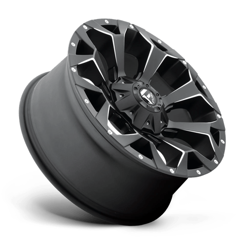 Fuel ASSAULT Matte Black Milled wheel view 2